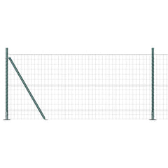vidaXL Euro Fence with Concrete Base 10 x 1 m PVC-Coated Steel Green 2