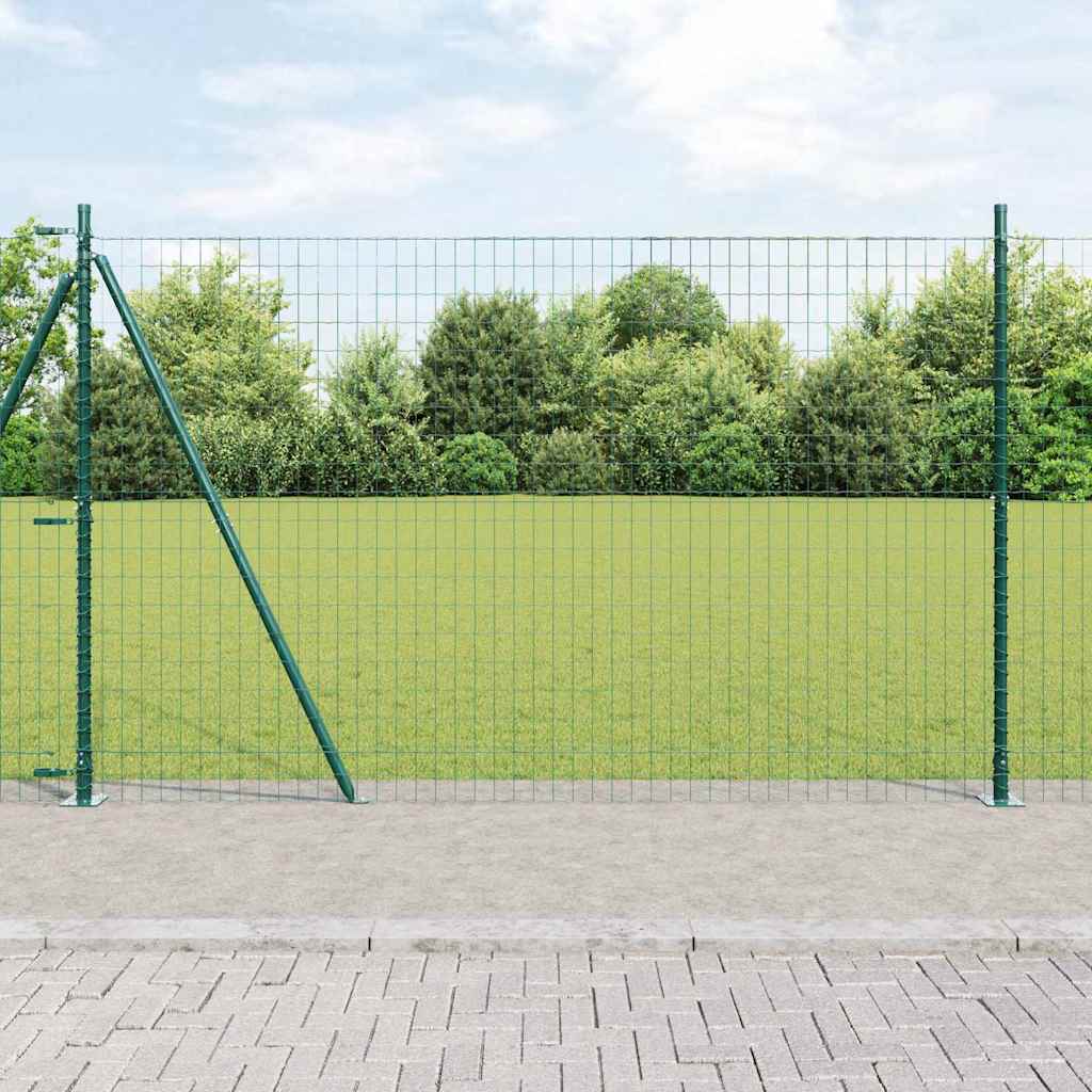 Euro Fence Concrete Base PVC-Coated Steel Fix Green mesh Size