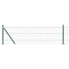 vidaXL Euro Fence with Concrete Base 10 x 0.4 m PVC-Coated Steel Green 2