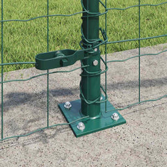 vidaXL Euro Fence with Concrete Base 10 x 0.4 m PVC-Coated Steel Green 4