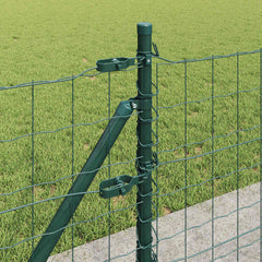 vidaXL Euro Fence with Concrete Base 10 x 0.4 m PVC-Coated Steel Green 5