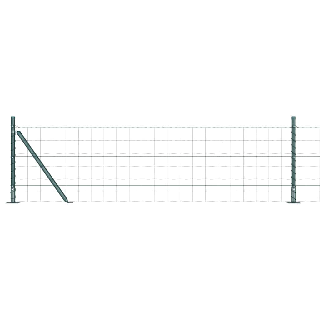vidaXL Euro Fence with Concrete Base 25 x 0.4 m PVC-Coated Steel Green 2