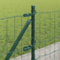 vidaXL Euro Fence with Concrete Base 10 x 0.4 m PVC-Coated Steel Green 5