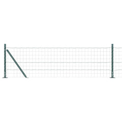 vidaXL Euro Fence with Concrete Base 10 x 0.4 m PVC-Coated Steel Green 2