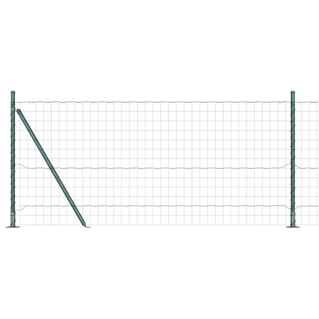 Euro Fence with Concrete Base 10 x 0.8 m PVC-Coated Steel Concrete Base Fix Green mesh Size 76 x 63 mm mesh 0.8 m
