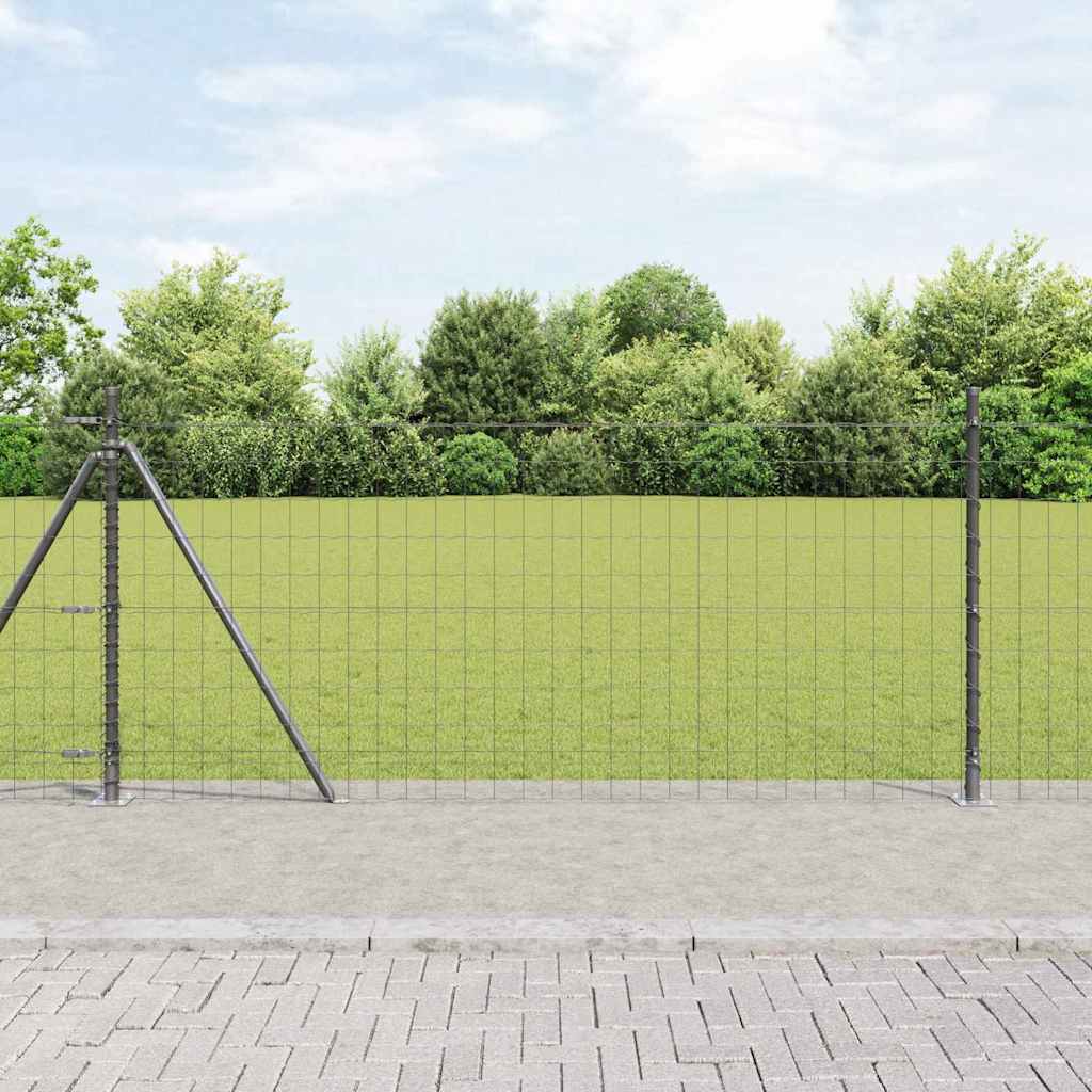 Euro Fence Concrete Base PVC-Coated Steel Fix Grey mesh Size