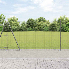 Euro Fence with Concrete Base 10 x 1 m PVC-Coated Steel Concrete Base Fix Grey mesh Size 75 x 100 mm mesh 1.2 m