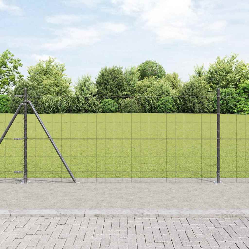Euro Fence Concrete Base PVC-Coated Steel Fix Grey mesh Size