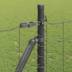 Euro Fence with Concrete Base 10 x 1 m PVC-Coated Steel Concrete Base Fix Grey mesh Size 100 x 100 mm mesh 1 m