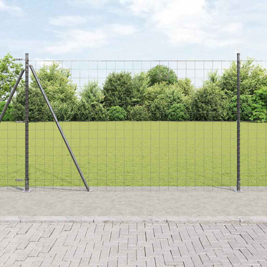 Euro Fence Concrete Base PVC-Coated Steel Fix Grey mesh Size