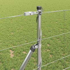 vidaXL Ground Fix Welded Wire Fence 25 x 1 m Galvanised Steel Silver 4
