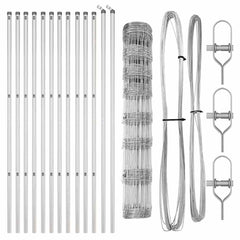 vidaXL Ground Fix Welded Wire Fence 25 x 1 m Galvanised Steel Silver 5