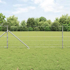 Welded Wire Fence with Spikes 25 x 0.8 m Galvanised Steel Mesh Spike Anchor Fix 30 cm (6 wires)