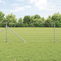 Welded Wire Fence with Spikes 25 x 0.8 m Galvanised Steel Mesh Spike Anchor Fix 30 cm (8 wires)