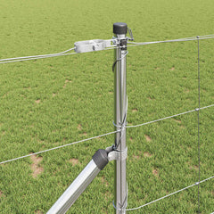 Welded Wire Fence with Spikes 25 x 1 m Galvanised Steel Silver Spike Anchor Fix 30 cm (8 wires)