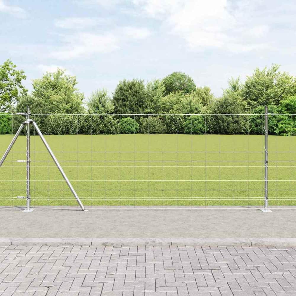 Welded Wire Fence Concrete Base Galvanised Steel Fix wires