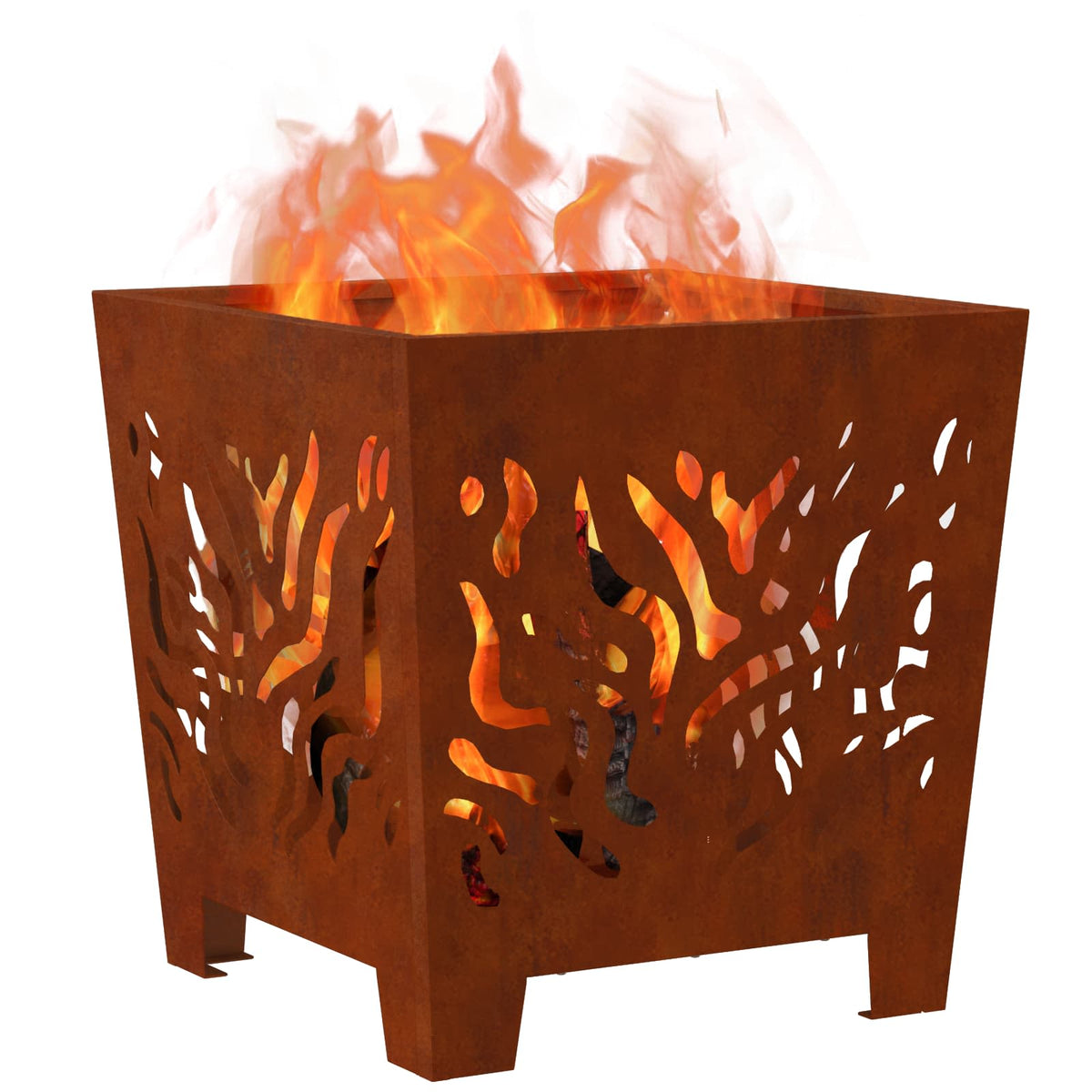 Fire Pit Black Weathering steel Weathering steel/brown 40 cm 40 cm
