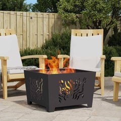 Fire Pit Black Weathering steel Cold-rolled steel/black 60 cm 60 cm