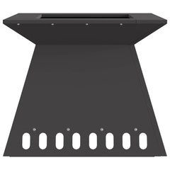 vidaXL Fire Bowl Black 48 x 48 x 40 cm Weathering Steel 5