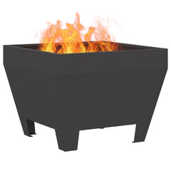 Fire Bowl Black Weathering Steel Cold-rolled steel/black 50 cm 38 cm 50 cm