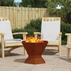 Fire Bowl Rusty 50 x 50 x 40 cm Weathering steel/brown