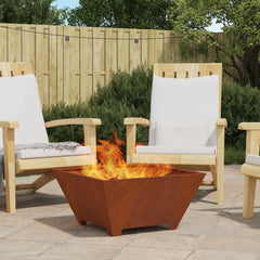 vidaXL Fire Bowl Rusty 60 x 60 x 30 cm 1
