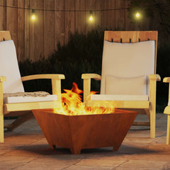 vidaXL Fire Bowl Rusty 60 x 60 x 30 cm 4