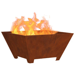 vidaXL Fire Bowl Rusty 60 x 60 x 30 cm 3