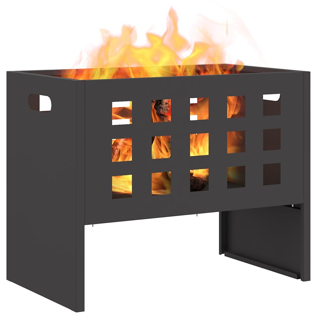 vidaXL Fire Bowl Black 50 x 30 x 40 cm Steel 3