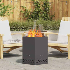 Smokeless Fire Bowl Black Weathering Steel Cold-rolled steel/black 48 cm 48 cm