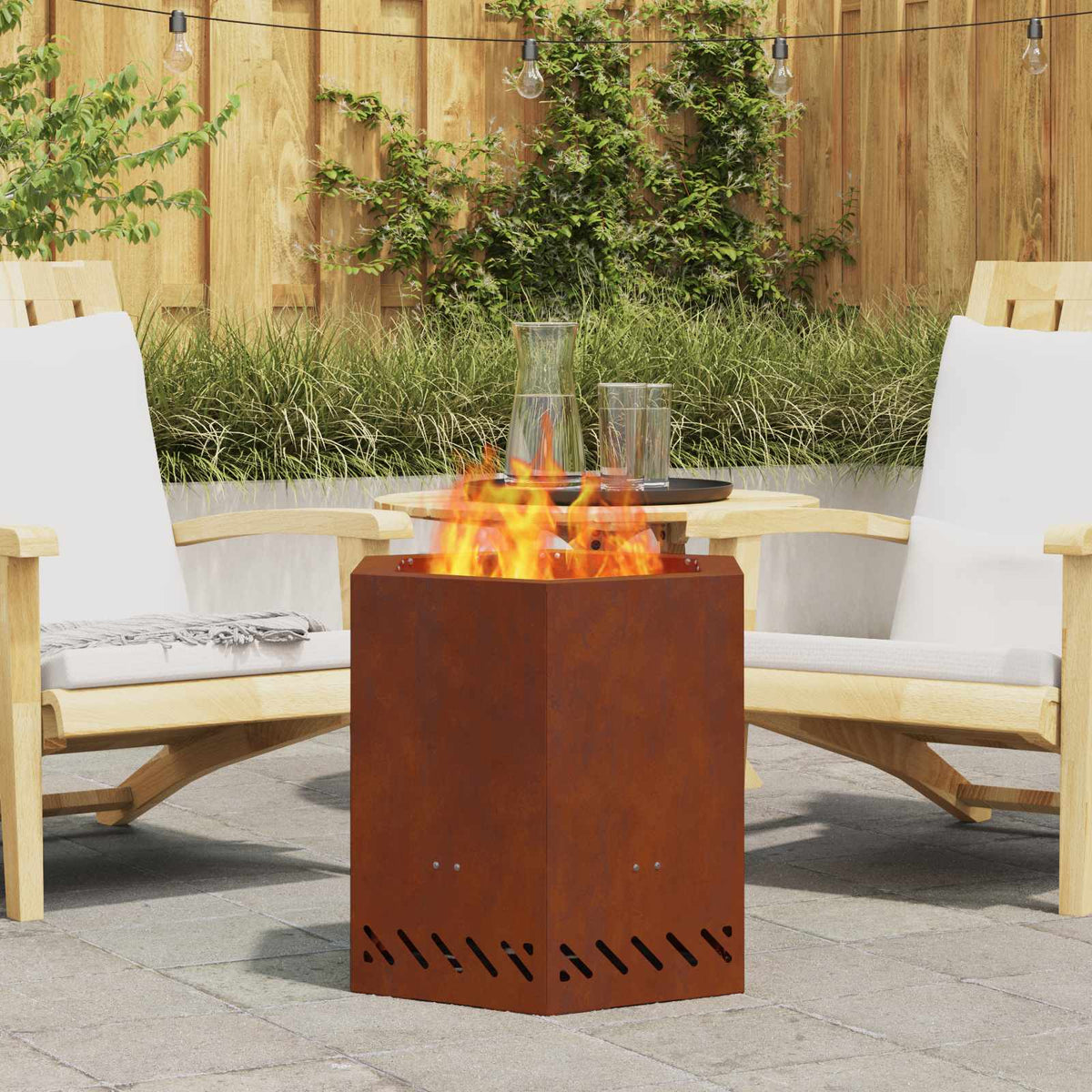 Smokeless Fire Bowl Black Weathering Steel Weathering steel/brown 48 cm 48 cm