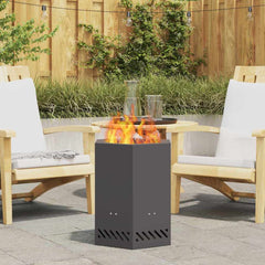 Smokeless Fire Bowl Black Weathering Steel Cold-rolled steel/black 38 cm 38 cm