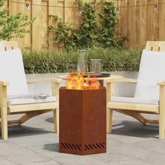 Smokeless Fire Bowl Black Weathering Steel Weathering steel/brown 38 cm 38 cm