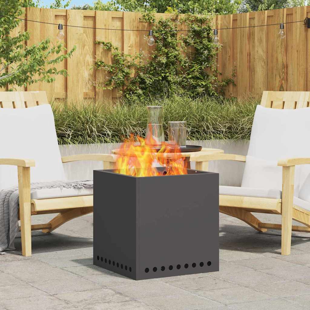 Smokeless Fire Bowl Black 48 x 48 x 50 cm Weathering Steel Cold-rolled steel/black