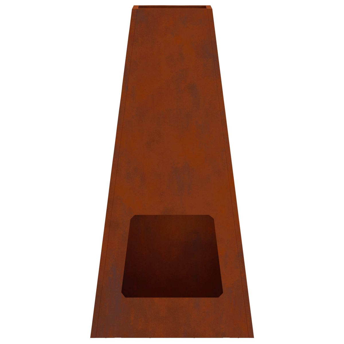 Fire Bowl Black 50 x 35 x 100 cm Weathering Steel Weathering steel/brown