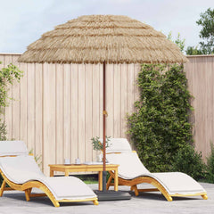 Beach Parasol 160 x 160 x 196 cm Polyester and Steel Natural Ø 206 cm