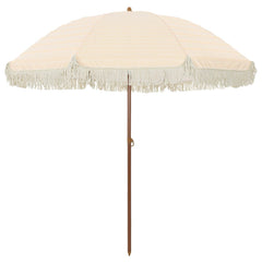 vidaXL Beach Parasol 205 x 205 x 210 cm Polyester and Steel Round 2