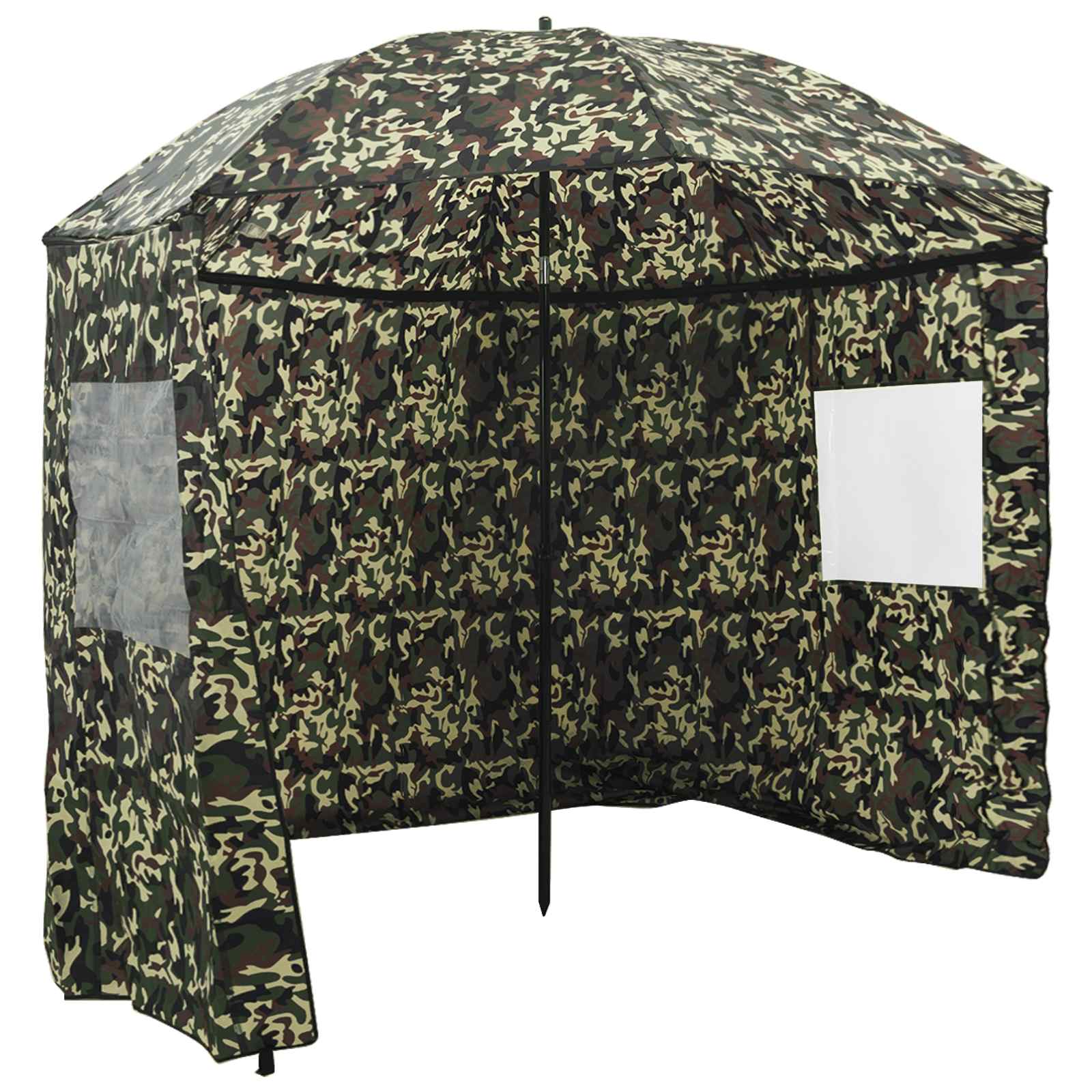 vidaXL Fishing Umbrella 290 x 225 cm Oxford Polyester Camouflage 1
