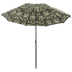vidaXL Fishing Umbrella 290 x 225 cm Oxford Polyester Camouflage 3