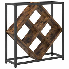 vidaXL Wine Rack 16 bottles Engineered Wood Smoked Oak 5