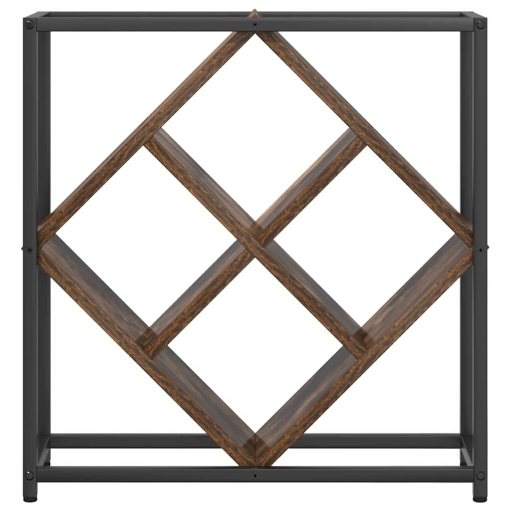 vidaXL Wine Rack 16 bottles Engineered Wood Smoked Oak 6