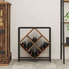 vidaXL Wine Rack 16 bottles Engineered Wood Old Wood 4