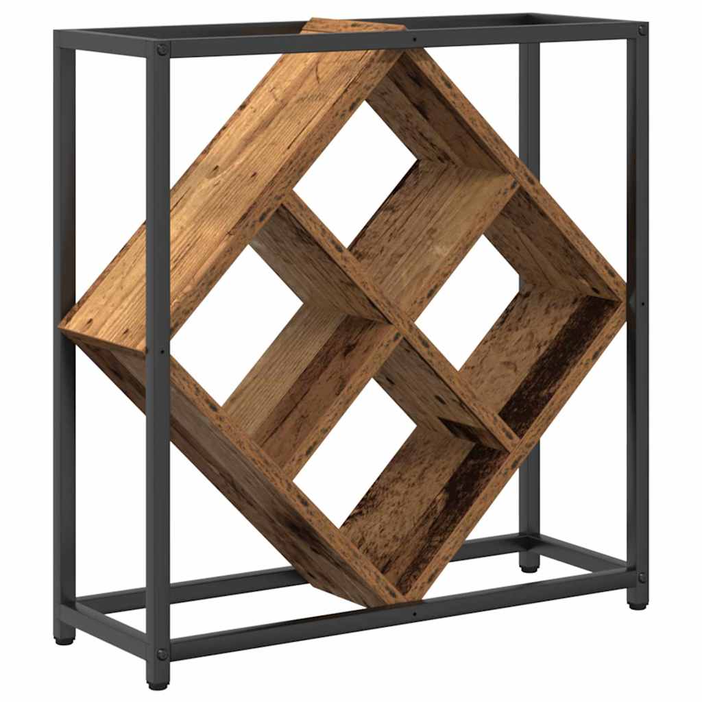 vidaXL Wine Rack 16 bottles Engineered Wood Old Wood 2
