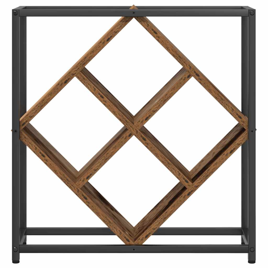 vidaXL Wine Rack 16 bottles Engineered Wood Old Wood 6