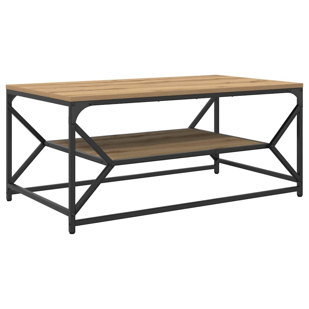 vidaXL Coffee Table Artisan Oak 90 x 50 x 40 cm 2