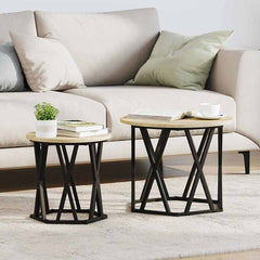vidaXL Side Table 2 pcs Sonoma Oak 50 x 50 x 40 cm 1