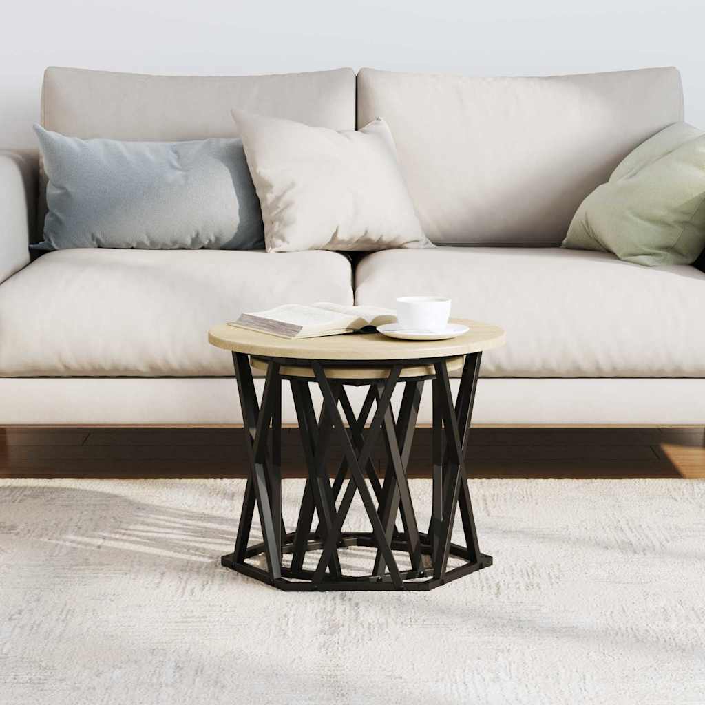 vidaXL Side Table 2 pcs Sonoma Oak 50 x 50 x 40 cm 4