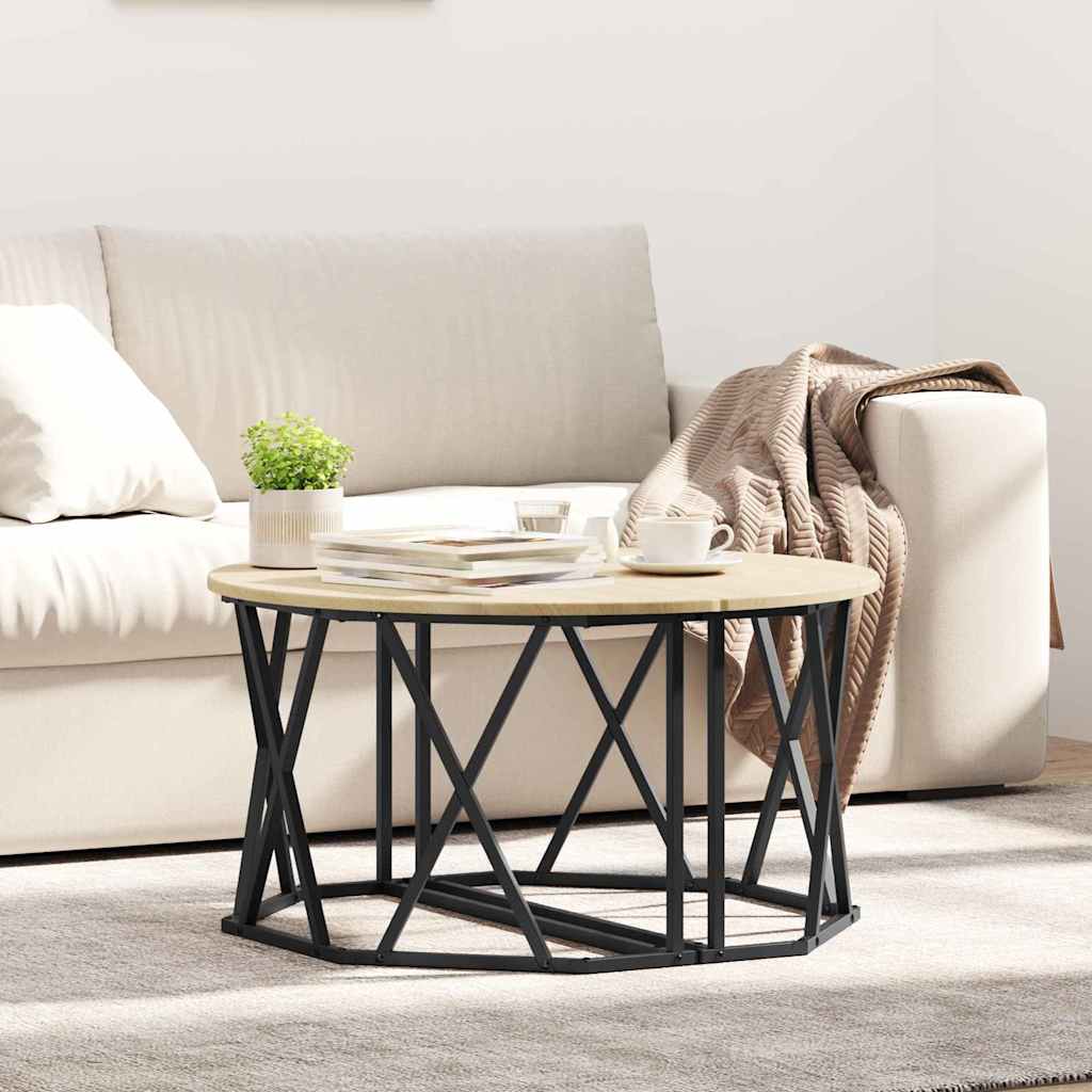 vidaXL Coffee Table Sonoma Oak 80 x 80 x 42 cm 1