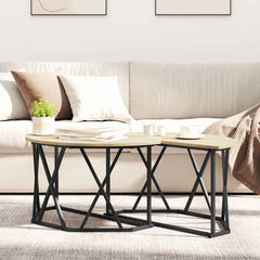 vidaXL Coffee Table Sonoma Oak 80 x 80 x 42 cm 4