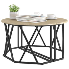 vidaXL Coffee Table Sonoma Oak 80 x 80 x 42 cm 3